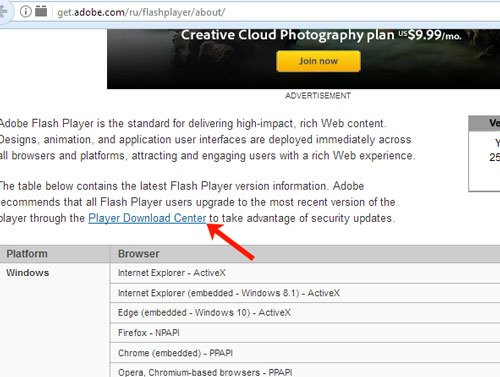 Adobe flash player 10 activex